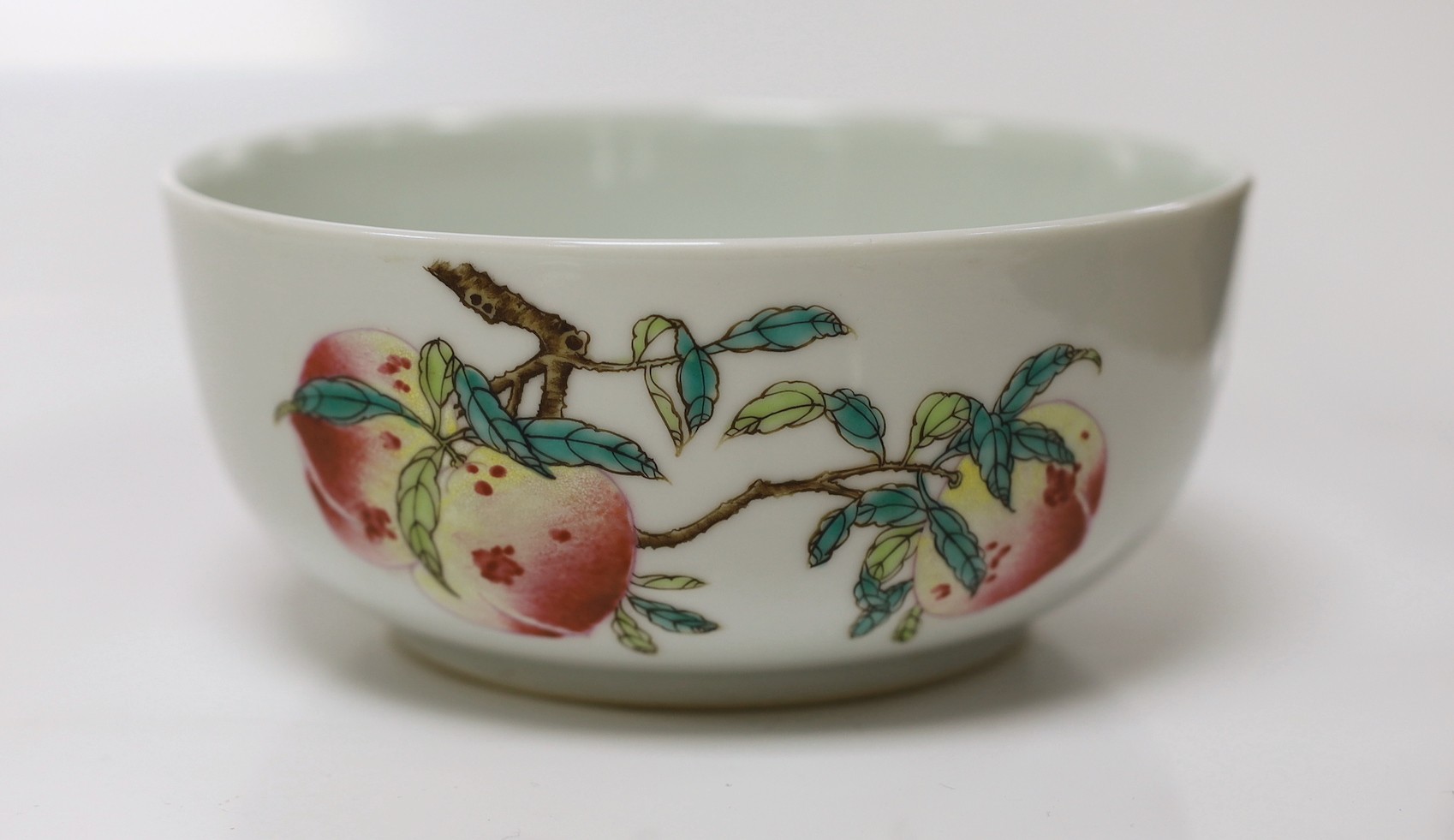 A Chinese peach bowl, 15cms diameter